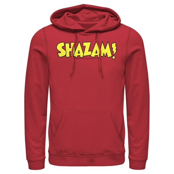 Men's Justice League Shazam Logo Pull Over Hoodie Red X Large