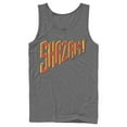 thumbnail image 1 of Men's Justice League Shazam Text Logo  Tank Top Charcoal Small, 1 of 3