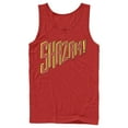 thumbnail image 1 of Men's Justice League Shazam Text Logo  Tank Top Red Small, 1 of 3