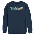 thumbnail image 1 of Men's Justice League Shazam Tie Dye Logo  Sweatshirt Navy Blue Small, 1 of 3