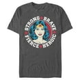 thumbnail image 1 of Men's Justice League Strong Fierce Heroic Graphic Tee Charcoal Heather Small, 1 of 4