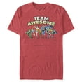 thumbnail image 1 of Men's Justice League Team Awesome Perspective  Graphic Tee Red Heather Medium, 1 of 4