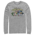 thumbnail image 1 of Men's Justice League Team Awesome Perspective  Long Sleeve Shirt Athletic Heather X Large, 1 of 3