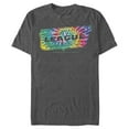 thumbnail image 1 of Men's Justice League Tie Dye Emblem Graphic Tee Charcoal Heather Small, 1 of 4