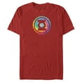 thumbnail image 1 of Men's Justice League Tie Dye Logo  Graphic Tee Red Large, 1 of 4