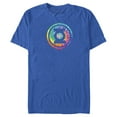 thumbnail image 1 of Men's Justice League Tie Dye Logo  Graphic Tee Royal Blue Small, 1 of 4