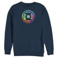 thumbnail image 1 of Men's Justice League Tie Dye Logo  Sweatshirt Navy Blue Small, 1 of 3