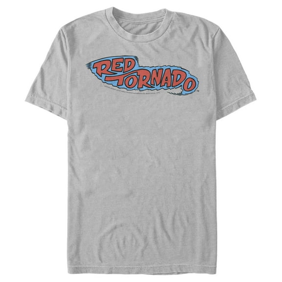 Men's Justice League Tornado Logo Graphic Tee Silver 3X Large