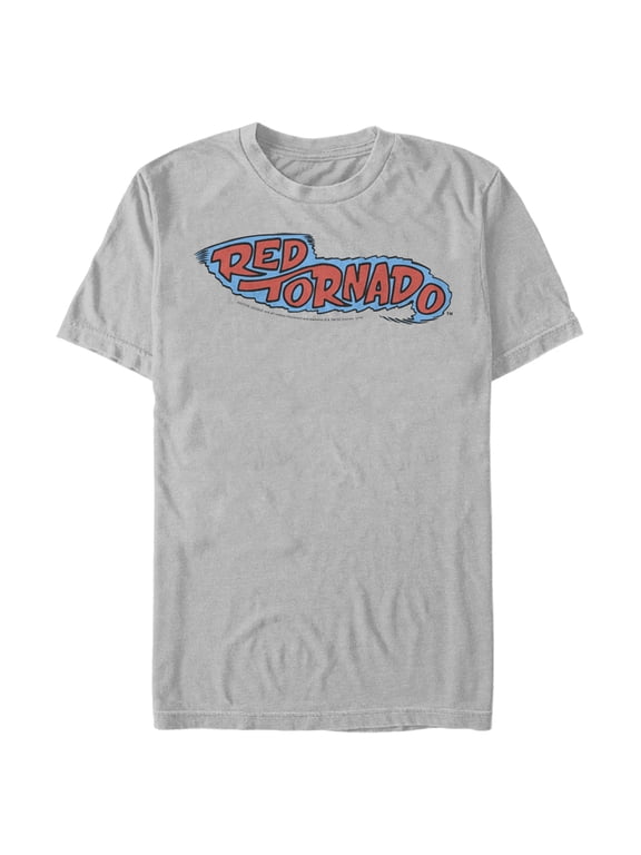 Men's Justice League Tornado Logo Graphic Tee Silver Medium