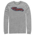 thumbnail image 1 of Men's Justice League Tornado Logo  Long Sleeve Shirt Athletic Heather Medium, 1 of 3