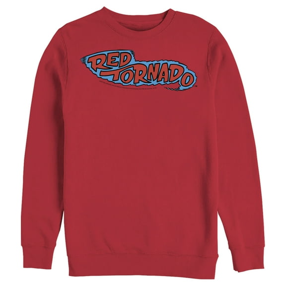 Men's Justice League Tornado Logo Sweatshirt Red 2X Large