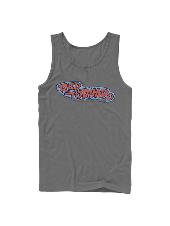 Men's Justice League Tornado Logo Tank Top Charcoal Large