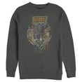 thumbnail image 1 of Men's Justice League Vintage Hero Collage  Sweatshirt Charcoal Heather X Large, 1 of 3