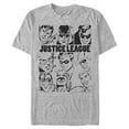 thumbnail image 1 of Men's Justice League Vintage Hero Panels  Graphic Tee Athletic Heather Medium, 1 of 4