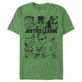 thumbnail image 1 of Men's Justice League Vintage Hero Panels Graphic Tee Kelly Heather 2X Large, 1 of 3