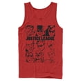 thumbnail image 1 of Men's Justice League Vintage Hero Panels  Tank Top Red Small, 1 of 3