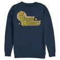 thumbnail image 1 of Men's Justice League Winged Wonders Logo  Sweatshirt Navy Blue Medium, 1 of 3