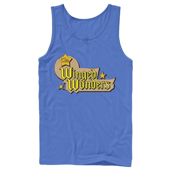 Men's Justice League Winged Wonders Logo  Tank Top Royal Blue Large