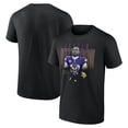 thumbnail image 1 of Men's Justin Jefferson Black Minnesota Vikings Humble Shadow Player T-Shirt, 1 of 3
