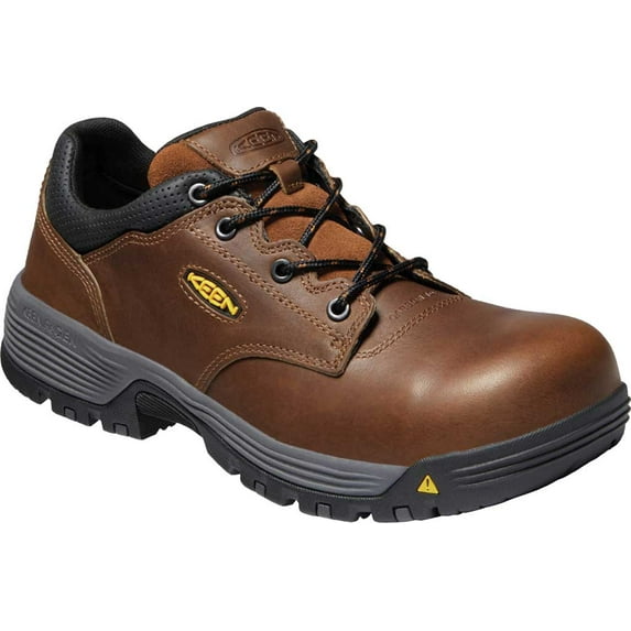 Men's KEEN Utility Chicago Composite Toe Work Shoe Tobacco/Black Leather 7.5 2E