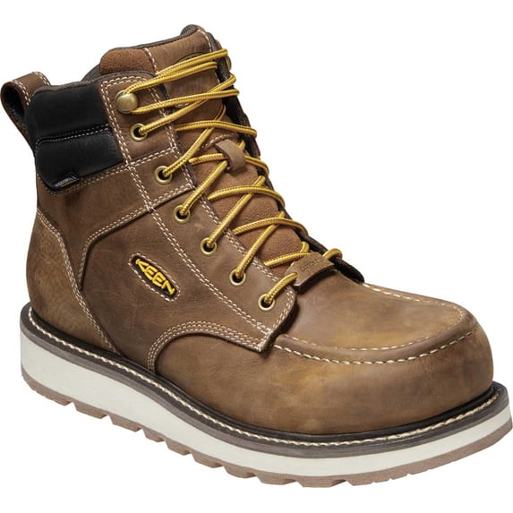 Men's KEEN Utility Cincinnati 6" Waterproof Carbon Toe Work Boot Belgian/Sandshell Full Grain Waterproof Leather 15 2E