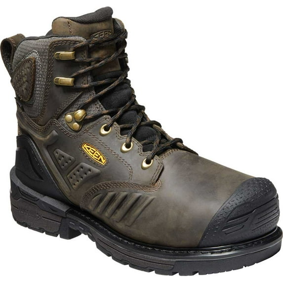 Men's KEEN Utility Philadelphia 6" 400G Waterproof Boot Cascade Brown/Black Leather 15 D