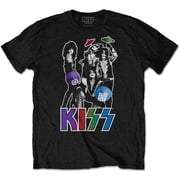Men's KISS Umbrellas Slim Fit T-shirt Small Black