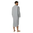 thumbnail image 1 of Men's Kaftan Thobe Long Sleeve Muslim Robe Button Up Side Split Kaftan Thobe with Front Pocket Grey L, 1 of 7