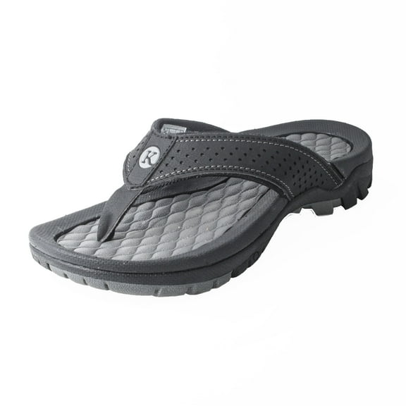 Men's Kaiback Lakeside Sport Flip Flops | Comfortable, Durable, Outdoor Sandals with Heavy-Duty Tread