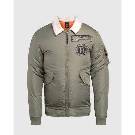 Men's Kamelo Sherpa Collar Flight Jacket - Tan, Large