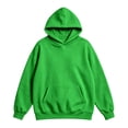 thumbnail image 1 of Men's Kangaroo Pocket Hoodie Hooded Long Sleeve Solid with Warm Cozy Soft Touch Pullover Basic Top for Fall Winter Everyday Wear and Weekend Outings Green 5XL, 1 of 4