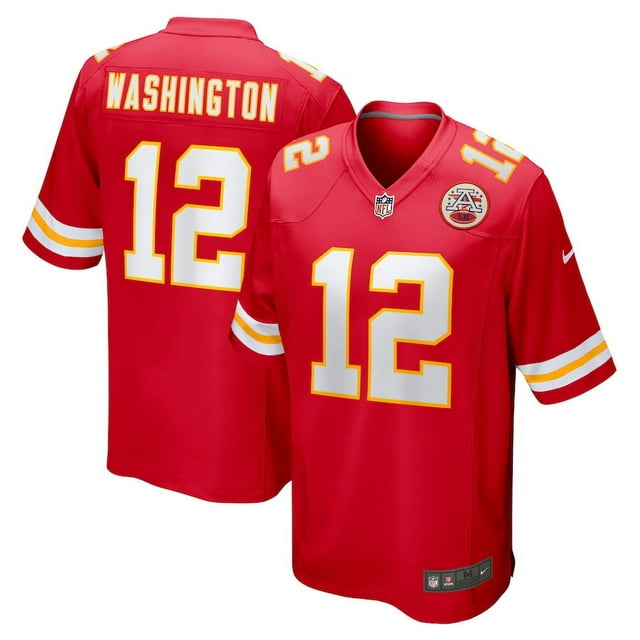 Men's Kansas_City_Chiefs Montrell Washington Red Team Game Jersey ...