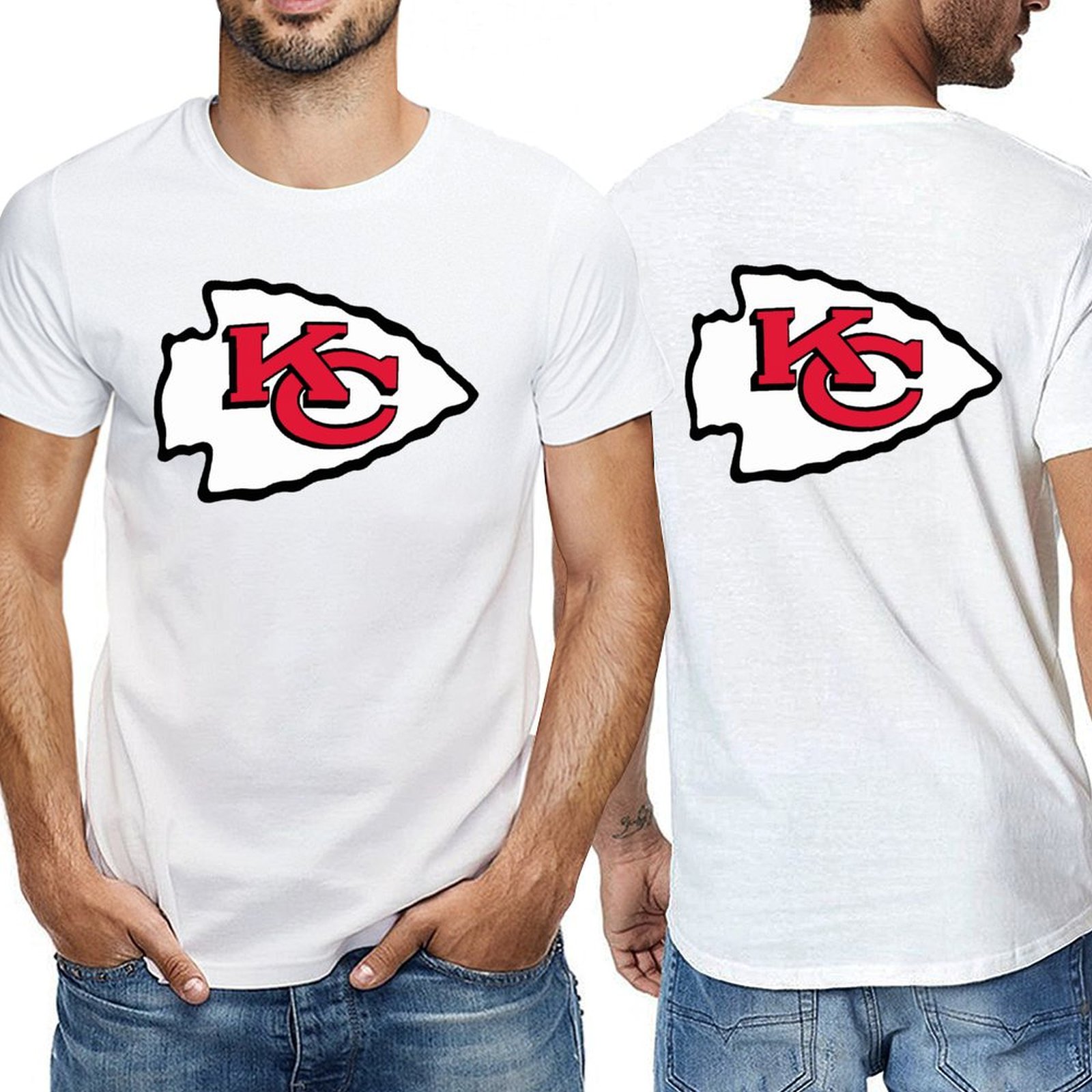 Men’s Kansas_City_Chiefs Short Sleeve Graphic Crew Neck Tshirt