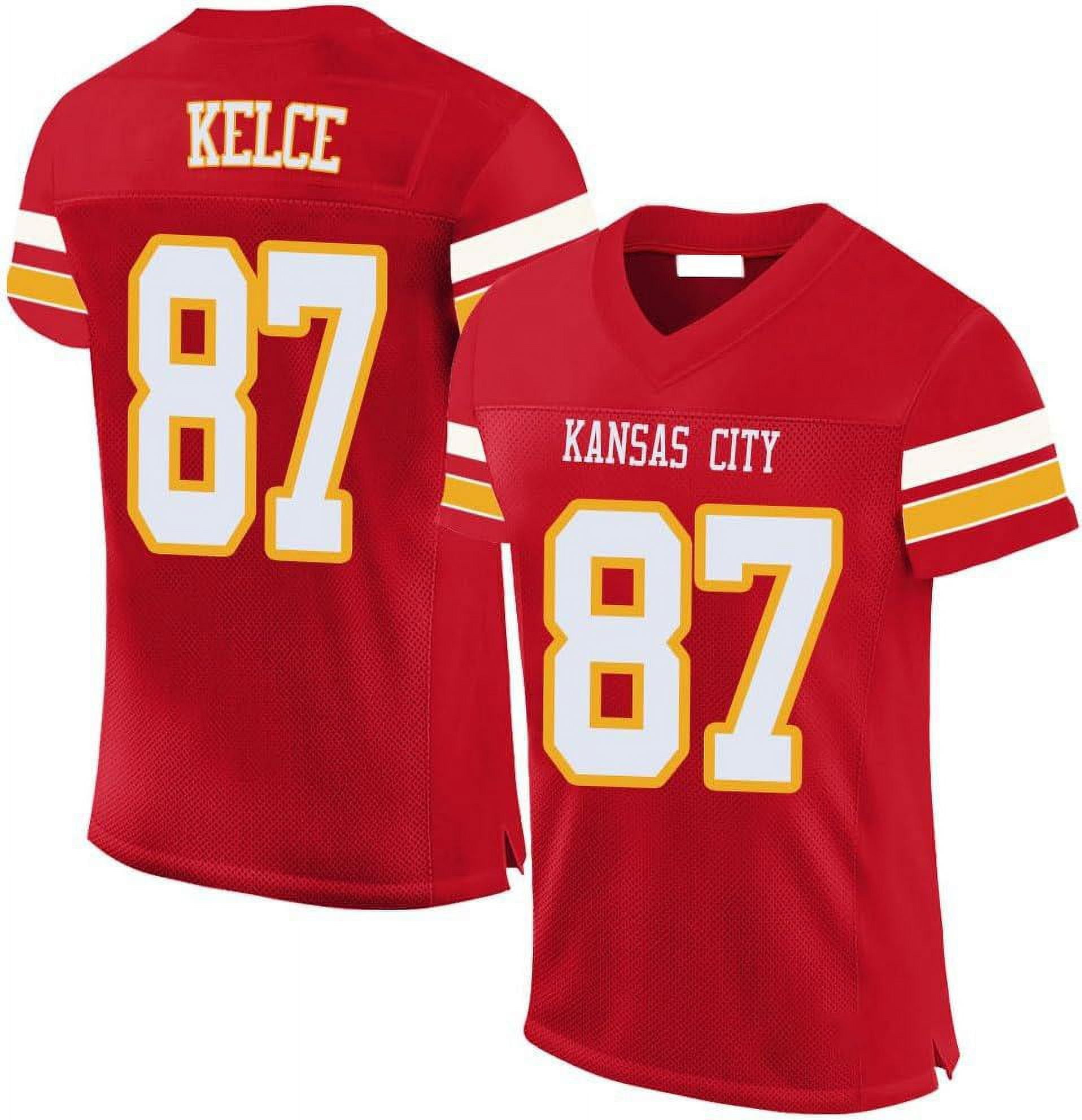 Men's Kansas City Kelce 87 Fashion Stitched Game Player Fans Tshirt