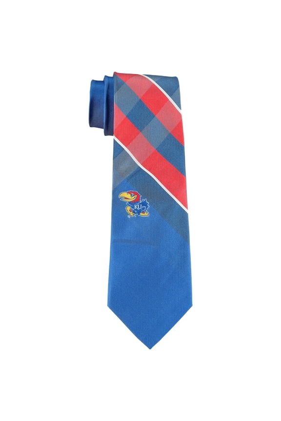 Men's Kansas Jayhawks Woven Poly Grid Tie