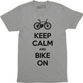 thumbnail image 1 of Men's Keep Calm And Bike On Bicycle Rider Bicyclist FREE SandH T-Shirt, 1 of 4