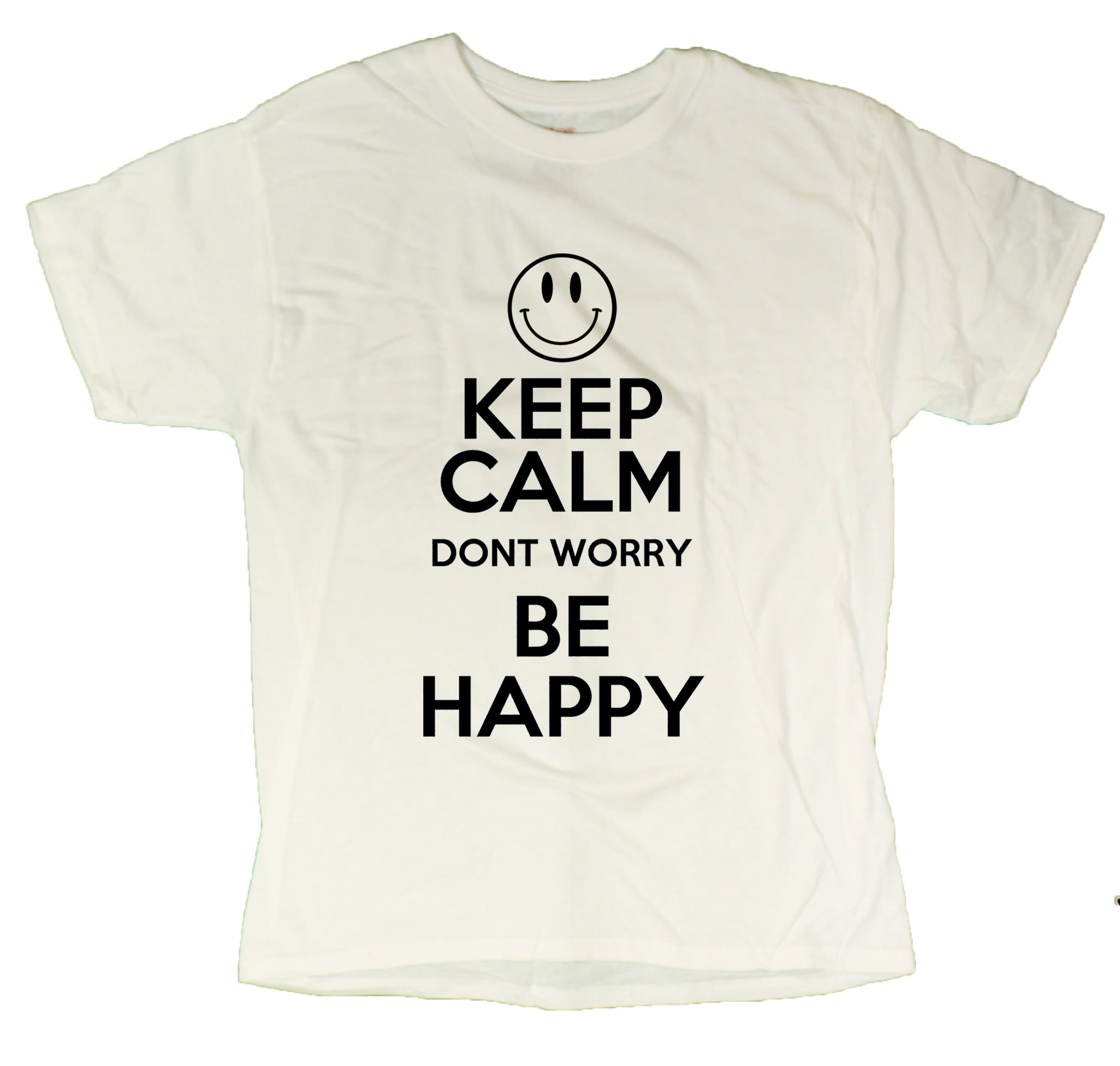 Men's Keep Calm, Don't Worry Be Happy Robin Williams Tribute T-Shirt  (White, xxx-large) - Walmart.com