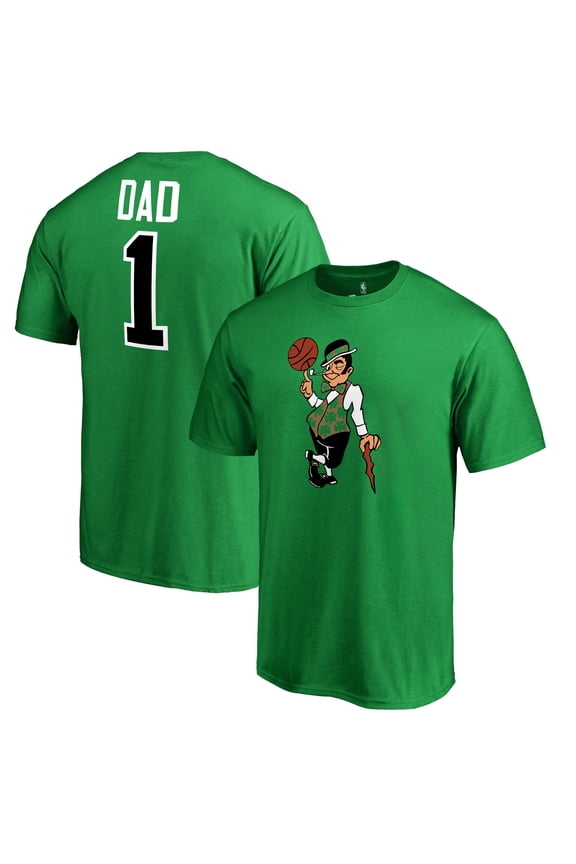 Men's Kelly Green Boston Celtics #1 Dad T-Shirt