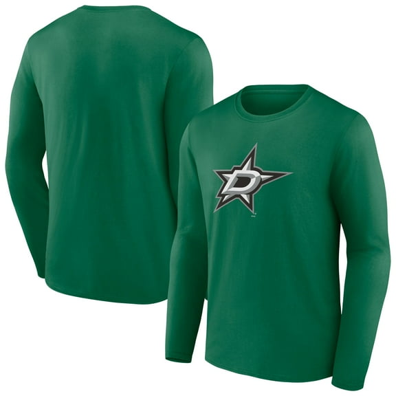Men's Kelly Green Dallas Stars Primary Logo Team Long Sleeve T-Shirt