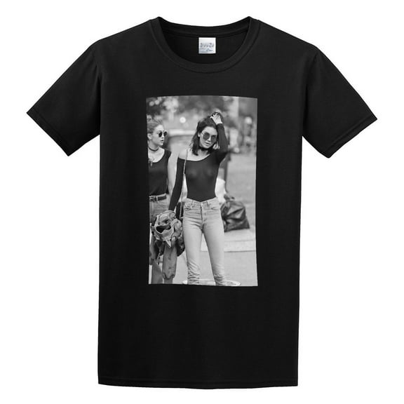 Men's Kendall Jenner Gigi Hadid Free The Nipple Piercing T-shirts Black S