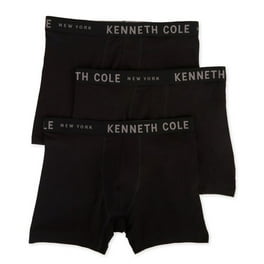Men s Kenneth Cole 52W1019 100 Cotton Classic Fit Boxer Brief 3 Pack Navy Blue L Walmart