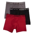 thumbnail image 1 of Men's Kenneth Cole 52W1017 Classic Fit Microfiber Stretch Boxer Brief- 3 Pack (Black/Red/Grey L), 1 of 1