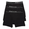 thumbnail image 1 of Men's Kenneth Cole 52W1019 100% Cotton Classic Fit Boxer Brief - 3 Pack (Black S), 1 of 1