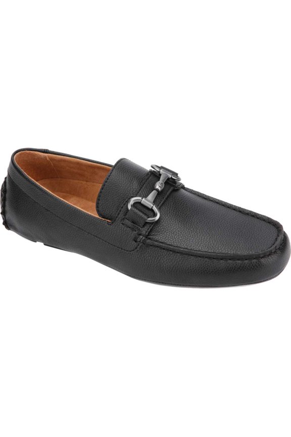 Men's Kenneth Cole Reaction Dawson Bit Driving Moc Black Tumbled Polyurethane 8.5 M