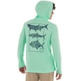 thumbnail image 1 of Men's Keys Slam Scribble Long Sleeve Green Performance Hoodie w/ Pocket (L), 1 of 6