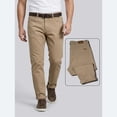 thumbnail image 1 of Men’s Khaki Chino Pants, Regular Fit Straight Leg Casual Work Trousers with Pockets, 1 of 5