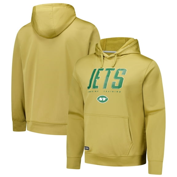Men's Khaki New York Jets Top Ranked Pullover Hoodie