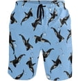 thumbnail image 1 of Men's Killer-Whales-Orcas-Ocean-Sea-Animals Quick Dry Swim Trunks with Pockets Beach Board Shorts Bathing Suits S-3XL, 1 of 7