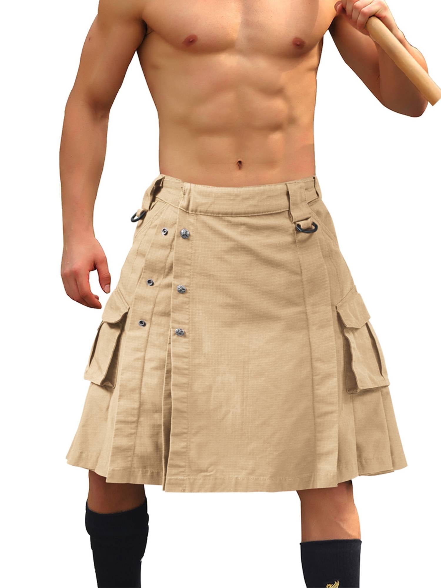 Men's Kilt Camo Scottish Utility Kilt, 25