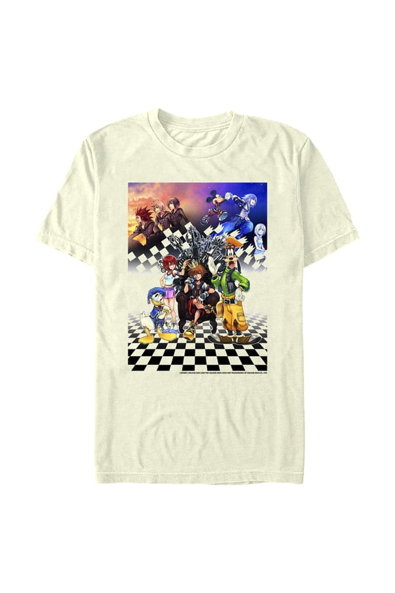 Men's Kingdom Hearts 1.5 Box Art Graphic Tee Beige Medium